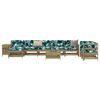 vidaXL Salon de jardin 10 pcs bois de pin impr&eacute;gn&eacute;