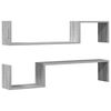 vidaXL &Eacute;tag&egrave;res murales 2pcs Sonoma gris 100x15x20cm Bois d&rsquo;ing&eacute;nierie
