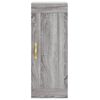 vidaXL Buffet haut Sonoma gris 34,5x34x180 cm Bois d'ing&eacute;nierie