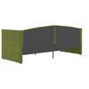 vidaXL Lit avec matelas et &eacute;clairage USB Vert clair Velours 90x200 cm