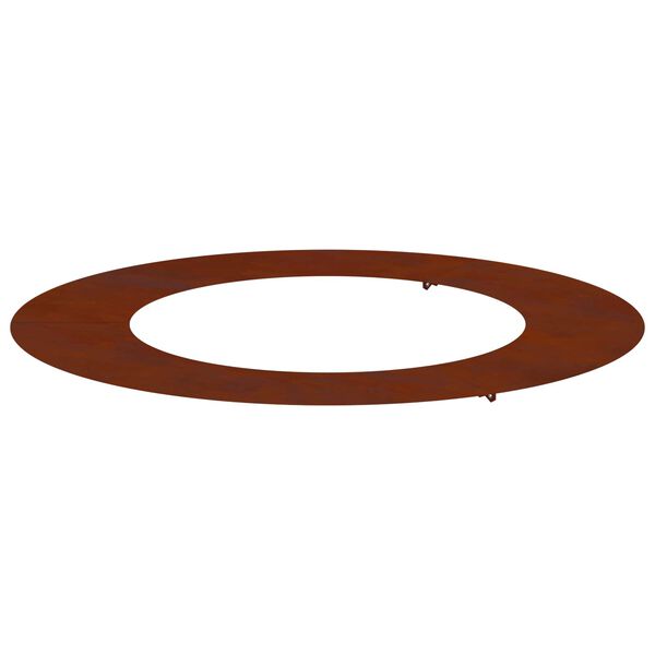 vidaXL adapt&eacute; pour anneau d'arbre plat Marron &Oslash;50 / 80 cm Acier patin&eacute;