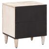 vidaXL Cabinet de chevet avec tiroir 2 pcs Blanc 40 x 33,5 x 46 cm