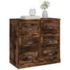 vidaXL Buffet ch&ecirc;ne fum&eacute; 70x35,5x67,5 cm bois d'ing&eacute;nierie