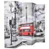 vidaXL Cloison de s&eacute;paration 200 x 170 cm Bus londonien Noir et blanc