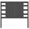 vidaXL T&ecirc;te de lit Gris 96x4x100 cm Bois massif de pin