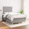 vidaXL Sommier &agrave; lattes de lit avec matelas Gris clair 120x200cm Tissu