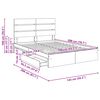 vidaXL Lit de Rangement Ch&ecirc;ne Sonoma 140 x 200 cm Bois d'ing&eacute;nierie