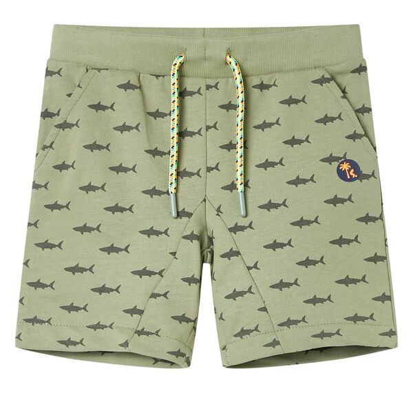 Short pour enfants avec cordon de serrage kaki clair 128