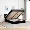 vidaXL Lit ottoman avec matelas noir 140x190 cm tissu