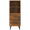 vidaXL Buffet Ch&ecirc;ne fum&eacute; 34,5x34x90 cm Bois d'ing&eacute;nierie