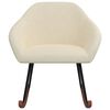 vidaXL Chaise &agrave; bascule Cr&egrave;me Tissu