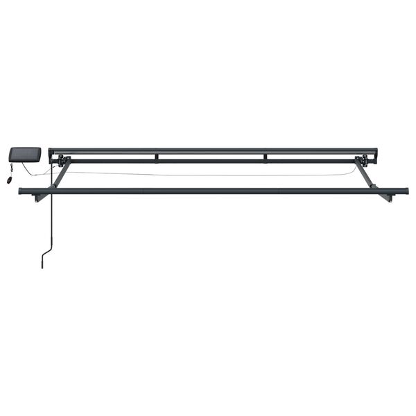 vidaXL Cadre de store manuel avec LEDs Anthracite 2,5 x 2 m Aluminium