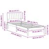 vidaXL Cadre de lit Blanc et gris clair 80 x 200 cm Bois massif en pin