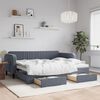 vidaXL Lit de jour avec gigogne et tiroirs sans matelas 90x200 cm