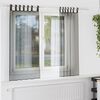 vidaXL Rideaux en voile avec passants 2 pcs noir