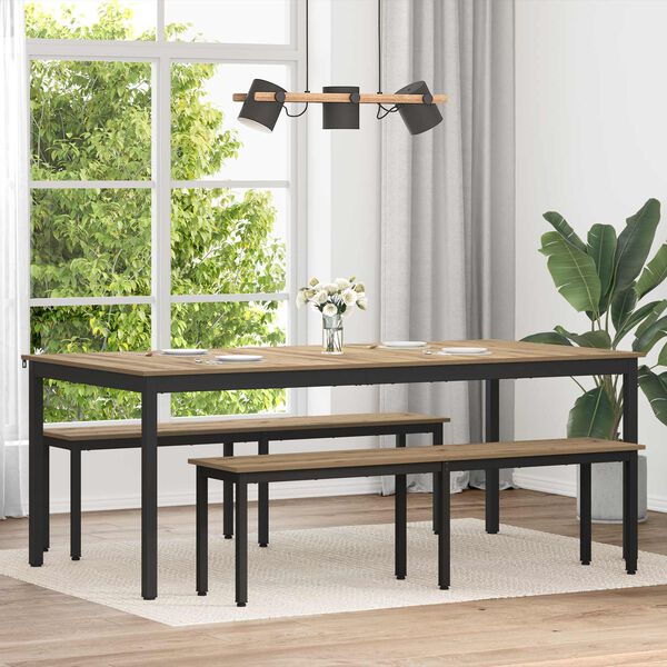 vidaXL Table de salle &agrave; manger / Table de repas Bois d'ing&eacute;nierie