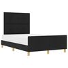 vidaXL Cadre de lit avec t&ecirc;te de lit Noir 120 x 200 cm tissu