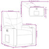 vidaXL Fauteuil inclinable &eacute;lectrique gris clair tissu