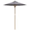 vidaXL Parasol de jardin Gris fonc&eacute; &Oslash; 270 x 260 cm Bambou