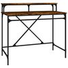 vidaXL Bureau ch&ecirc;ne fum&eacute; 100x50x90 cm bois d'ing&eacute;nierie et fer