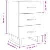 vidaXL Table de chevet gris b&eacute;ton 40x40x66 cm bois d'ing&eacute;nierie