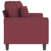 vidaXL Canap&eacute; &agrave; 2 places Rouge bordeaux 140 cm Tissu