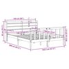 vidaXL Cadre de lit sans matelas blanc 140x190 cm bois de pin massif