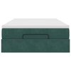 vidaXL Lit ottoman avec matelas vert fonc&eacute; 120x190 cm velours