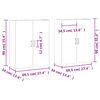 vidaXL Armoires murales 2 pcs gris b&eacute;ton 69,5x34x90 cm