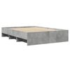 vidaXL Cadre de lit sans matelas gris b&eacute;ton 140x190 cm bois ing&eacute;nierie