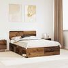 vidaXL Cadre de lit Bois ancien 140 x 200 cm Pin massif