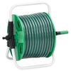vidaXL Enrouleur de tuyau vert sur pied avec tuyau de 30 m PVC