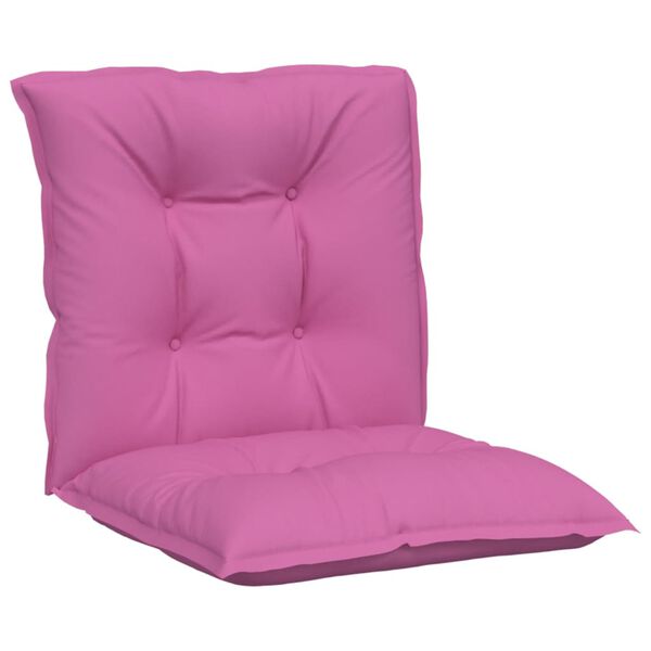 vidaXL Coussins de chaise de jardin &agrave; dossier bas lot de 6 rose