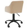 vidaXL Chaises pivotantes &agrave; manger lot de 2 Cr&egrave;me Tissu