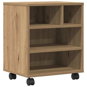 vidaXL Support d'imprimante Ch&ecirc;ne artisanal 41 x 32 x 48 cm