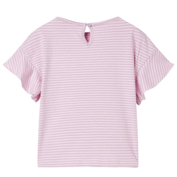 T-shirt enfants avec manches &agrave; volants lila 128