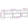 vidaXL Meuble TV chêne artisanal 150x30x44,5 cm bois d'ingénierie