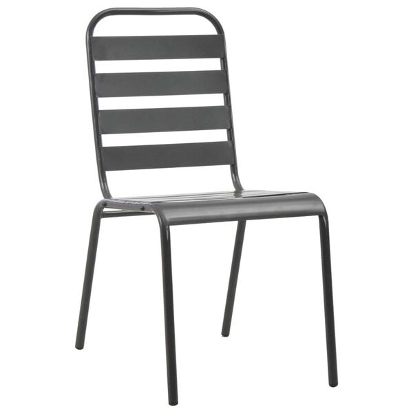 vidaXL Ensemble de chaises de jardin empilables 7 pcs anthracite