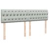 vidaXL Sommier &agrave; lattes de lit et matelas Gris clair 180x200cm Velours