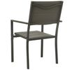 vidaXL Chaises de jardin lot de 2 Textil&egrave;ne acier Gris et anthracite