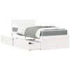 vidaXL Lit avec tiroirs et matelas blanc 90x200 cm bois massif de pin