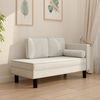 vidaXL Chaise longue avec coussins et traversin cr&egrave;me velours