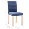 vidaXL Chaises &agrave; manger lot de 4 bleu tissu