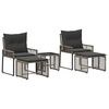 vidaXL Ensemble de meubles d'ext&eacute;rieur 11 pcs Gris et Gris fonc&eacute;