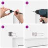 vidaXL Store de Fen&ecirc;tre avec des rideaux Noir Aluminium