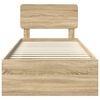 vidaXL Cadre de lit Ch&ecirc;ne Sonoma 90 x 200 cm Pin massif