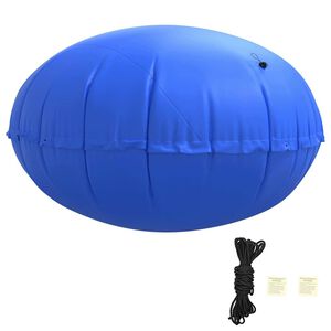 vidaXL Coussin de piscine d'hiver Bleu &Oslash; 220 x 140 cm PVC