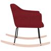vidaXL Chaise &agrave; bascule Rouge bordeaux Tissu