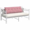 vidaXL Coussin de Dos Rose 140 x 50 cm Tissu en velours c&ocirc;tel&eacute;