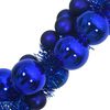 vidaXL Guirlande de Boules de No&euml;l Bleu 186 cm Polystyr&egrave;ne